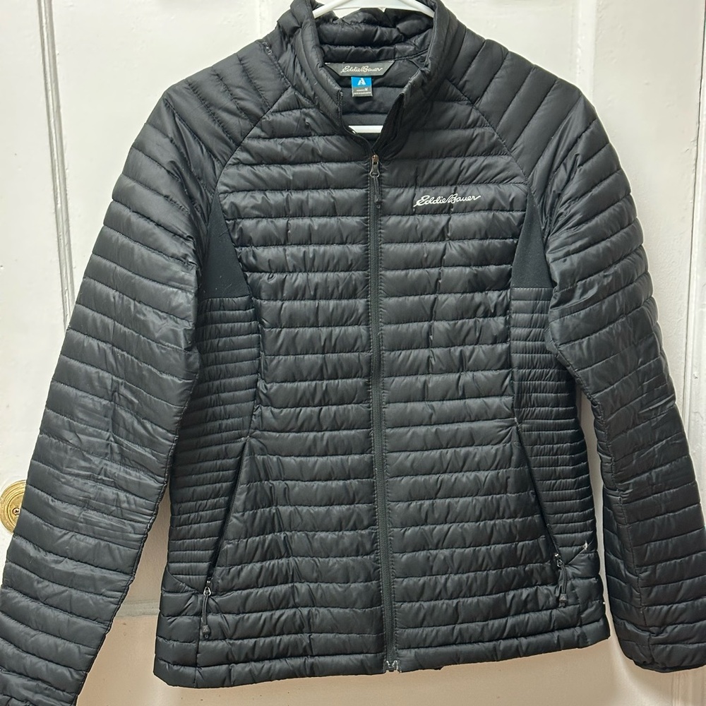 Eddie Bauer First Ascent womens black down jacket size M